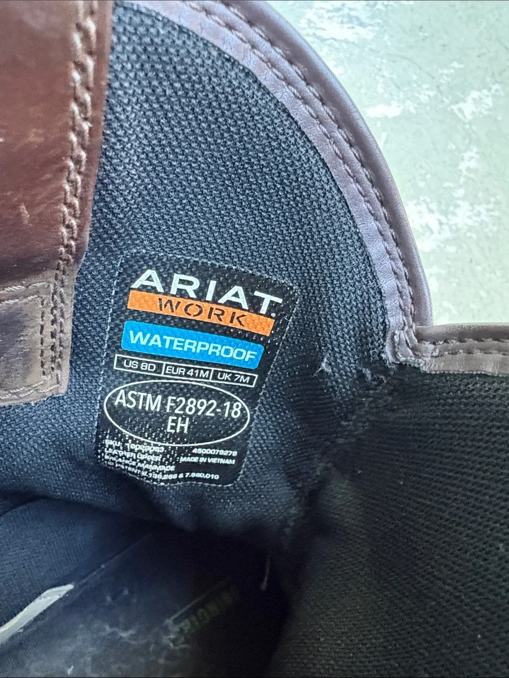 Ariat waterproof work boots